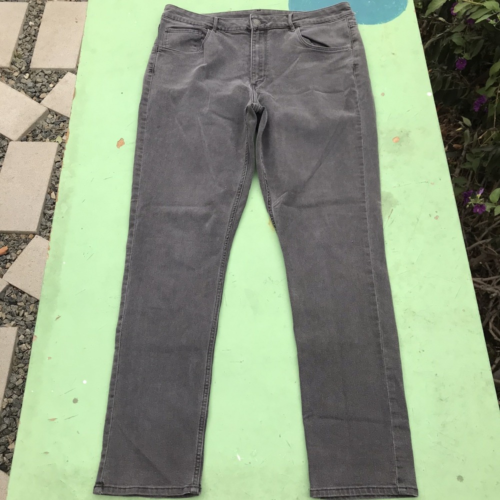 H&M &Denim Skinny Ankle High Waist Jeans 36 Dark Wash Stretch Denim Womens